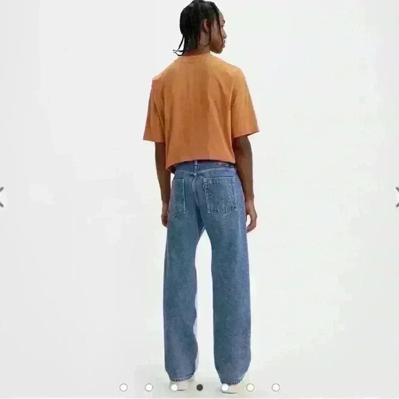 Levis Men’s Jeans33X34 Blue Denim Strong Two Tone Baggy Straight Leg NWT Skater - Picture 5 of 12